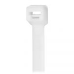 Pacer 8" Cable Tie - Natural Color - 50lb Tensile Strength - 2" Bundle Diameter - 100 Piece Bag