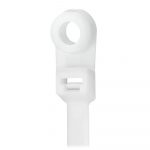 Pacer 8" Cable Tie w/Mounting Ring - Natural Color - 50lb Tensile Strength - 2" Bundle Diameter - 100 Piece Bag