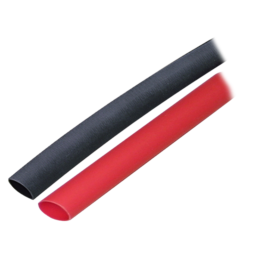 Ancor Adhesive Lined Heat Shrink Tubing (ALT) - 3/8" x 3" - 2-Pack - Black/Red