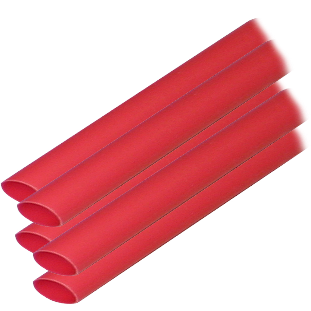 Ancor Adhesive Lined Heat Shrink Tubing (ALT) - 3/8" x 12" - 5-Pack - Red