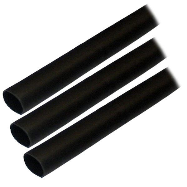 Ancor Adhesive Lined Heat Shrink Tubing (ALT) - 1/2" x 3" - 3-Pack - Black
