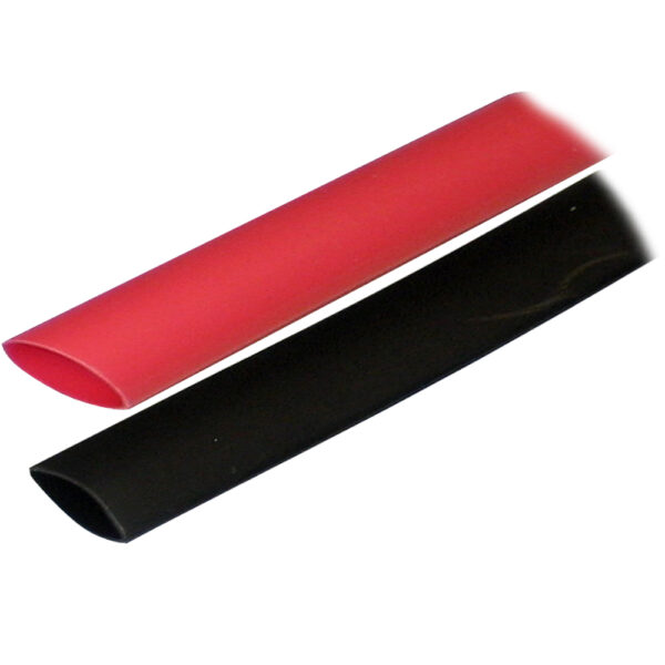 Ancor Adhesive Lined Heat Shrink Tubing (ALT) - 3/4" x 3" - 2-Pack - Black/Red