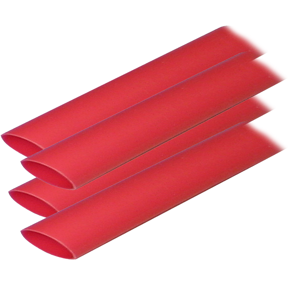 Ancor Adhesive Lined Heat Shrink Tubing (ALT) - 3/4" x 6" - 4-Pack - Red