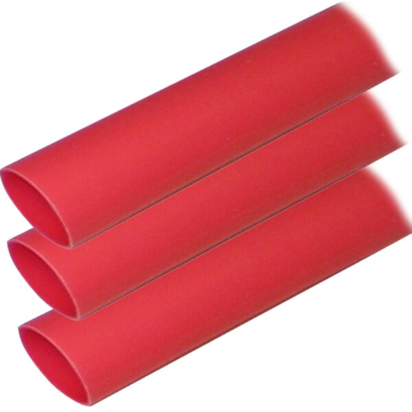 Ancor Adhesive Lined Heat Shrink Tubing (ALT) - 1" x 12" - 3-Pack - Red