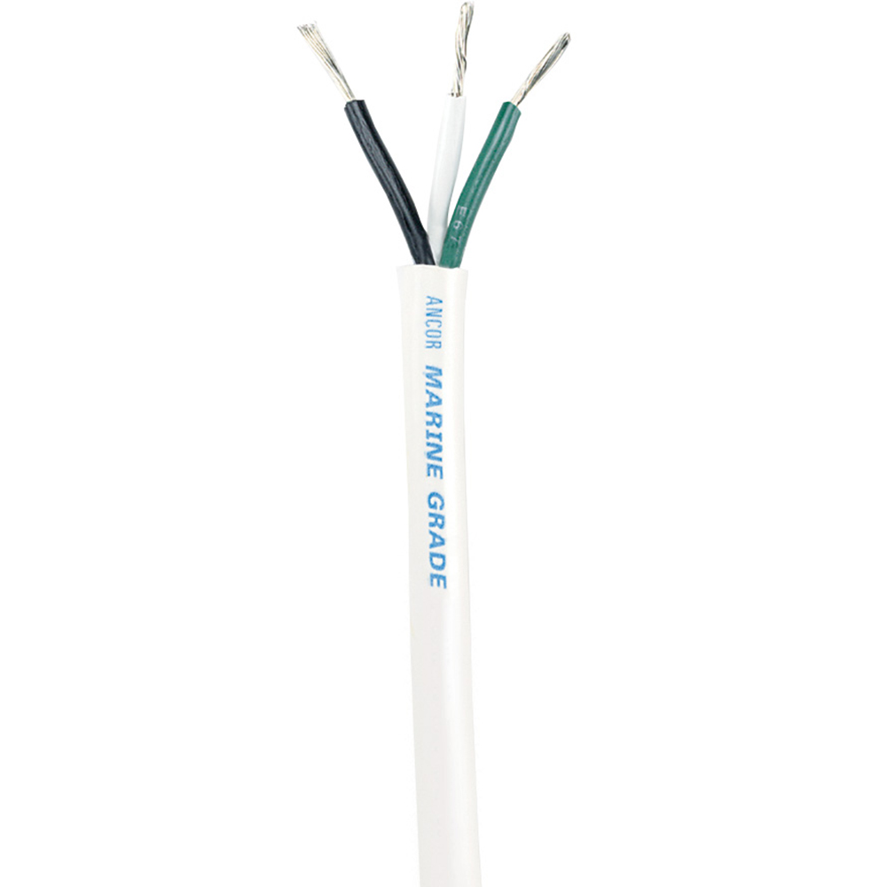 Ancor White Triplex Cable - 14/3 AWG - Round - 250'