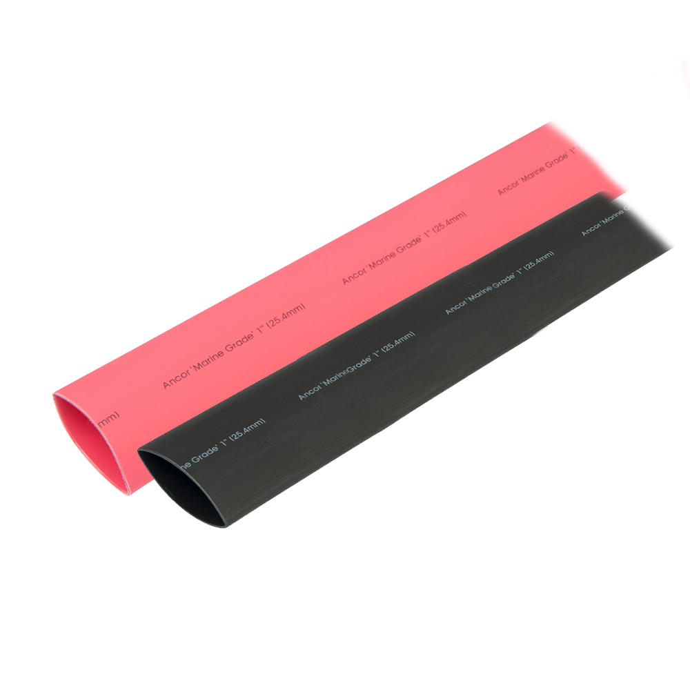 Ancor Heat Shrink Tubing 1" x 3" - Black & Red Combo