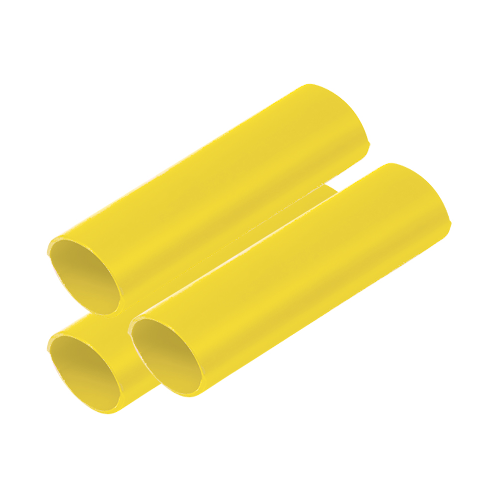 Ancor Battery Cable Adhesive Lined Heavy Wall Battery Cable Tubing (BCT) - 3/4" x 3" - Yellow - 3 Pieces