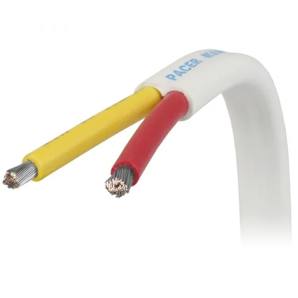 Pacer 18/2 AWG Safety Duplex Cable - Flat Cable - Red/Yellow - 1