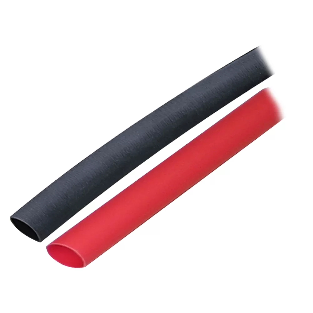 ANCOR HEAT SHRINK TUBING 3/8" X 3" BLACK/RED 12-8 AWG Ancor Adhesive Lined Heat Shrink Tubing (ALT) - 3/8" x 3" - 2-Pack - Black/Red